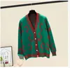 Maglioni da donna firmati Cardigan lavorato a maglia maglione da donna doppia lettera G tees jacquard temperamento giacca a maglia sottile con scollo a V 87X8