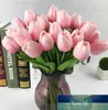 Mini Tulip Flower PU Tulipany Sztuczne Kwiaty Ślubny Jedwab Kwiat Dekoracyjny Bukiet Home Garden Decor DFF2003 Cena fabryczna Ekspert Projekt Quality Najnowsze styl