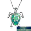 Cute Turtle Shape White Fire Opal Pendant Necklace For Women Jewelry Party Wedding Christmas Gifts Female Statement Gift Jewelry Factory price expert design