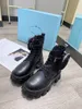 최고 품질 디자이너 여성 Rois Monolith Combat Boots For Winter Work Shoes 패션 플랫폼 부츠 Book Nylon Woman With Box