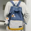 Rucksack Cool Boy Mädchen Harajuku Reisetasche Männlich Weiblich Abzeichen College Laptop Männer Frauen Student Mode Damen Schule