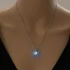 Pendant Necklaces Vintage Crystal Fivepointed Star Angel Glow In Dark Chain Necklace For Women Girls Birthday Christmas Jewelry G3508106