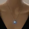 Naszyjniki wisiorek Vintage Kryształ Pięciogłowy Star Angel Glow W Dark Chain Naszyjnik Dla Kobiet Dziewczyny Urodziny Boże Narodzenie Biżuteria Prezent