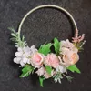 Wedding Flower Bridesmaid Artifical Wedding Flowers Bride Decoration Rose Wreath Bridal Artificial Garland Hoops Accessories