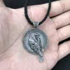 Colares Pingente Odin Raven Talisman Amuleto Viking Colar Wicca Bird Goth Jewlery Runas Neckless Wiccan Pagan Homens Mulheres Accesso2910683