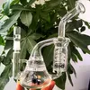 Fajki Zestaw Tips Szklane Bongs Wyczyść grube zlewki Bong z birdcage Perc Recycler Oil Rigns Zbuduj bonga