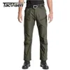 TACVASEN Pantalon cargo tactique Mens Summer Straight Combat Army Militaire Coton Beaucoup de poches Pantalon de sécurité extensible Hommes 210715