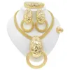Boucles d'oreilles collier Yulaili mode classique dames grandes boucles d'oreilles ensembles de bijoux et mariée nigériane luxe élégant ensemble chine vente en gros
