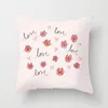 Kussen / decoratief kussen Fuwatacchi Hart Rose Love Words Cushion Cover Valentijnsdag Covers Sofa Home Decoratieve Geometrische Gedrukt Pillo