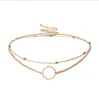 Newest Arrival 2021 Fashion Modern Choker Two Layers Round Necklaces Gold Color Necklace Jewelry For Women