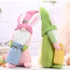Wielkanocny Królik Gnome Szczęśliwy Wielkanocny Królik Z Dzianiny Torba Wiosna Dzieci Krasnolud Doll Zabawki Domowy Stołowy Top Dekoracyjny Ornament