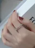 Luxury Zircon Twist Design Gold Silvery Open Ring For Woman Fashion Korean Jewelry Wedding Party Unusual Finger Rings