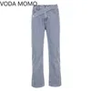 Streetwear Korean Style Jeans For Women Fashion High Maisted Wide Leg Womens Denim Jeans Harajuku Cargo Pants Jeans Woman 210302