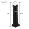 NXY dildos Hismith 7.1" Silicone Dildo 5.9" Insertable 1.4" Diameter KlicLok Connector Sex Machine Accessories Black smooth realistic dildo 1128