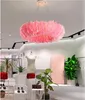 Modern Simplicity Creativity Chandelier Hardware Light Body Feather Restaurant Home Decorate E27 Drawing Room LED Hanging Lamps