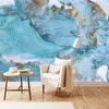 Wallpapers PO Wallpaper Moderne abstracte olieverfschilderijen 3D Blue Landscape Clouds and Mist Splash Ink Murals Woonkamer TV Sofa