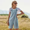 Loose Casual Sweet Streetwear Summer Women Jumpsuit Patchwork Bowknot Solid Color Pocket Flanging Shorts Female Overalls 210603