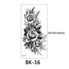 Sketch Flower Tattoo Sticker Sketch Tattoo Sticker Paper Rose Flower Black and White Flower Tattoo