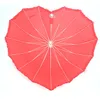 Rode hartvorm paraplu romantische parasol lang-afgewerkte paraplu's voor bruiloft foto rekwisers-paraplu Valentine dag cadeau zee schip CCB13453