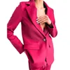 Celebridade de alta qualidade Mulheres Blazer Calças Suits Sexy Lady Fotografia Prom Vermelho Tapete Roupa Casaco (Jacket + Calças)