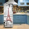 Väggklistermärken Självhäftande kylskåp Hela dörren Kylskåp Wallpaper Wrap Flower Frys Film Inredning Poster Väggmålning Kök