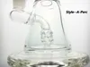 Banco de glass Hookah Bong / Rig Bubbler para fumar 6 pulgadas Altura 2 Tipo de PERC con 14 mm femenino y tazón 210 g de peso BU007A / B