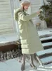 Europa och Förenta staterna Extended Raccoon Fur Collar Down Jacket Women Winter Loose Duck Warm Coat 11930359 210527