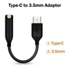 USB C Headset Jack Adapter Högkvalitativ ljud USB-C till 3,5 mm AUX-kabel för not 10 20 plus A90 A80 A60 A8S