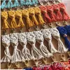 MIWENS TRENDY Handmade Wyplata Tassel Kluczowe łańcuchy Damskie Koraliki Eye Fiberlove Holder Key Brelok Macrame Torba Wisząca Biżuteria G1019