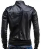 Veste en cuir véritable pour hommes, vêtements de moto, Slim, col montant, manteau chaud épais et chaud, automne et hiver