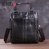 HBP AEETOO手作りマッドホースレザーメンズバッグ、メンズレザー垂直ワンショルダーバッグ