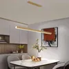 Kolye Lambaları Nordic Minimalist Uzun LED Işıkları Ofis Yemek Masası Mutfak Bar Sayacı Bilardo Dekoratif Aydınlatma