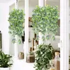 Decorative Flowers & Wreaths 2Pcs Artificial Hanging Vine Plants Fake Greenery Ivy Plastic Trailing Weeping Pine Cone For Christmas Decor