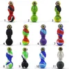 4.9inch 125mm delicate silicone pipe smokinng Astronaut on the Moon Pipes have many color with dab rig nail