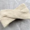 かわいい弓ニットヘッドバンド高弾性ヘッドスカーフ秋冬ウールの髪バンドシックな柔らかい暖かいヘッドラップ