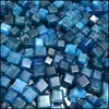 Charms Jewelry Findings & Components Natural Stone Apatite Small Cube Pendant Sugar Shape Home Decoration Ornament Crystal Gift Fashion Drop