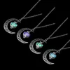 Famshin Fashion Silver Color Charm Luminous Pendant Necklace Women Moon Glowing Stone Christmas s Jewelry Gifts