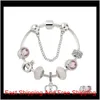 Pärlsträngar grossist- Charm Pärla Legering Silver Pläterad Armband Lämplig För Pandora Style O Letter Crown Beads Armband Smycken Kwqmj 4Lsmo