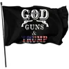 3X5ft Trump Flags 2024 Campaign Banner TrumpGod Guns Flag FHL431-WLL