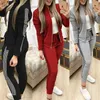 Vrouwen kleding 2 twee stuk vrouw set outfits dames zweet pakken plus size jogging sport pak zachte lange mouw trainingspak sportkleding