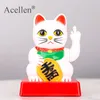 Lucky Cat WITH ATTITUDE Funny Middle Finger Lucky Cat Shaking Hands Lucky Cat Fortune Crafts Figurines Novelty Gift Resin 210607