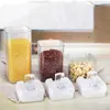Storage Bottles & Jars Multigrain Kitchen Tank Transparent Vacuum Fresh-keeping Plastic Snap-on Sealed
