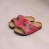 Children Shoes Slippers for Boys Girls Fashion Beach Sport Buckle Kids Slippers Flat Cork Wood Summer Shoes Flip Flops 22-39 210713