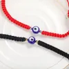 Malvado turco ojo trenzado cuerda cadena rosca rojo cuerda pulsera mujeres hombres 2021 encanto afortunado pulseras ajustables amistad joyería