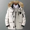 Inverno caldo uomo Parka cappotto addensare collo di pelliccia con cappuccio giacca da uomo casual manica lunga cerniera abbigliamento outdoor giacche maschili 211216