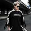 Summer Short Sleeves Harajuku Korea Fashion Streetwear One Piece Hip Hop Rock Punk Men Hoodies Sweatshirt Clothes 201020