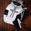 Marke männer Mit Kapuze Trainingsanzug Zwei Stücke Sets Hoodies + Jogginghose Männer Sport Freizeit Fitness Männer Kleidung der Frauen Sport kleidung G1222