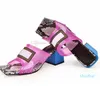 Lady Jöle Terlik PVC Şeffaf Terlik Yüksek Topuk 9 cm 12 cm Sandalet Slaytlar Üst Deri Kontrast Renk Serpantin Ayakkabı
