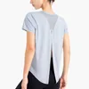 Yoga Sports Tshirt Gym Clothes Women Tops Blouse Running Fitness Loose Mesh Breathable Quick Drying Short Sleeve Workout Tees2757352