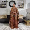 Cm.yaya activewear zebra sweak kadın set düzensiz pelerin pelerin ve pantolon suit sokak eşofman iki parçalı set fitness Kıyafet 210727